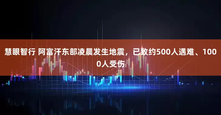 慧眼智行 阿富汗东部凌晨发生地震，已致约500人遇难、1000人受伤